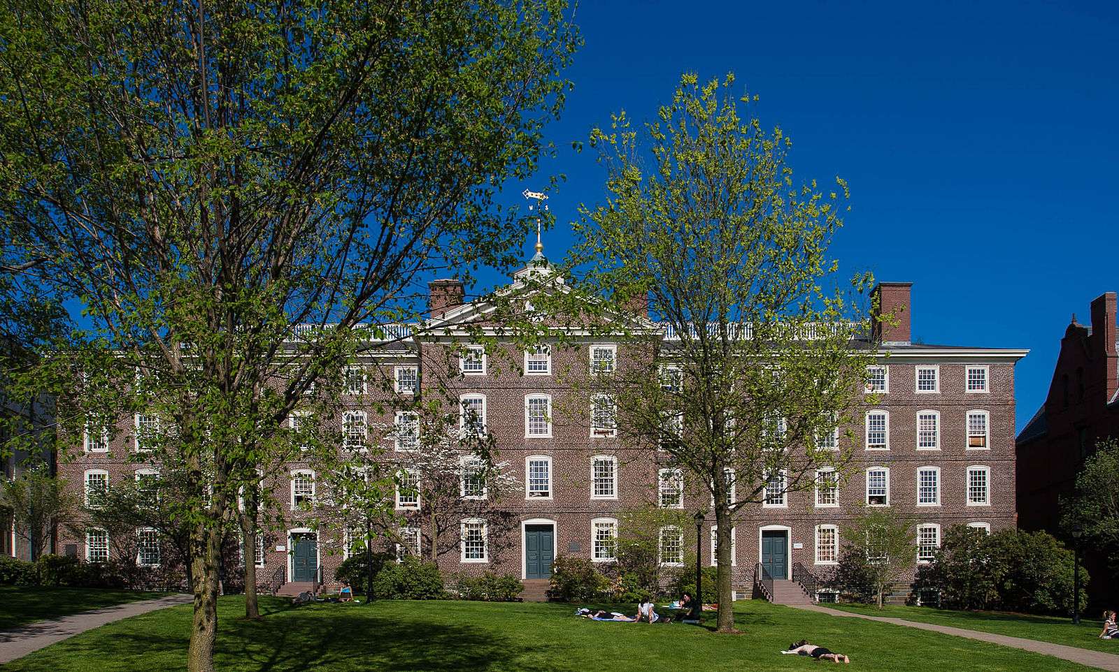 University Hall is featured at Brown University.