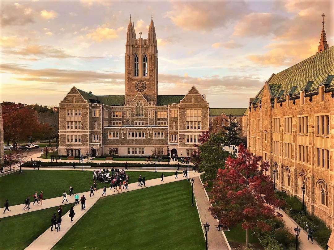 Gasson Quadrangle is featured at Boston College.