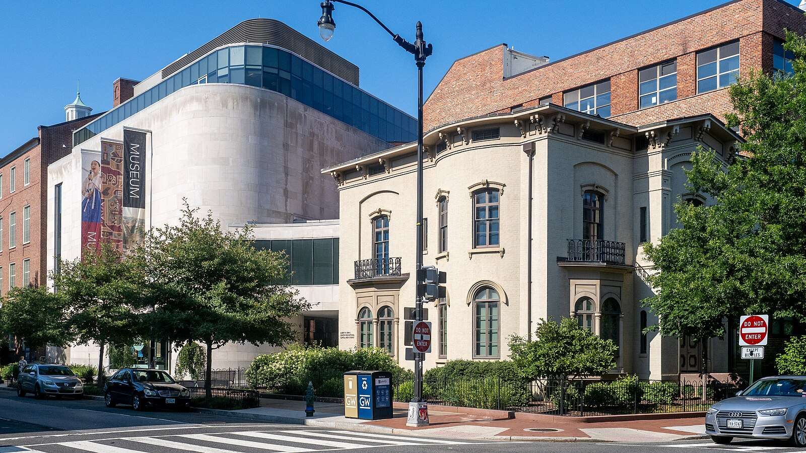 The exterior of the George Washington Museum is featured.