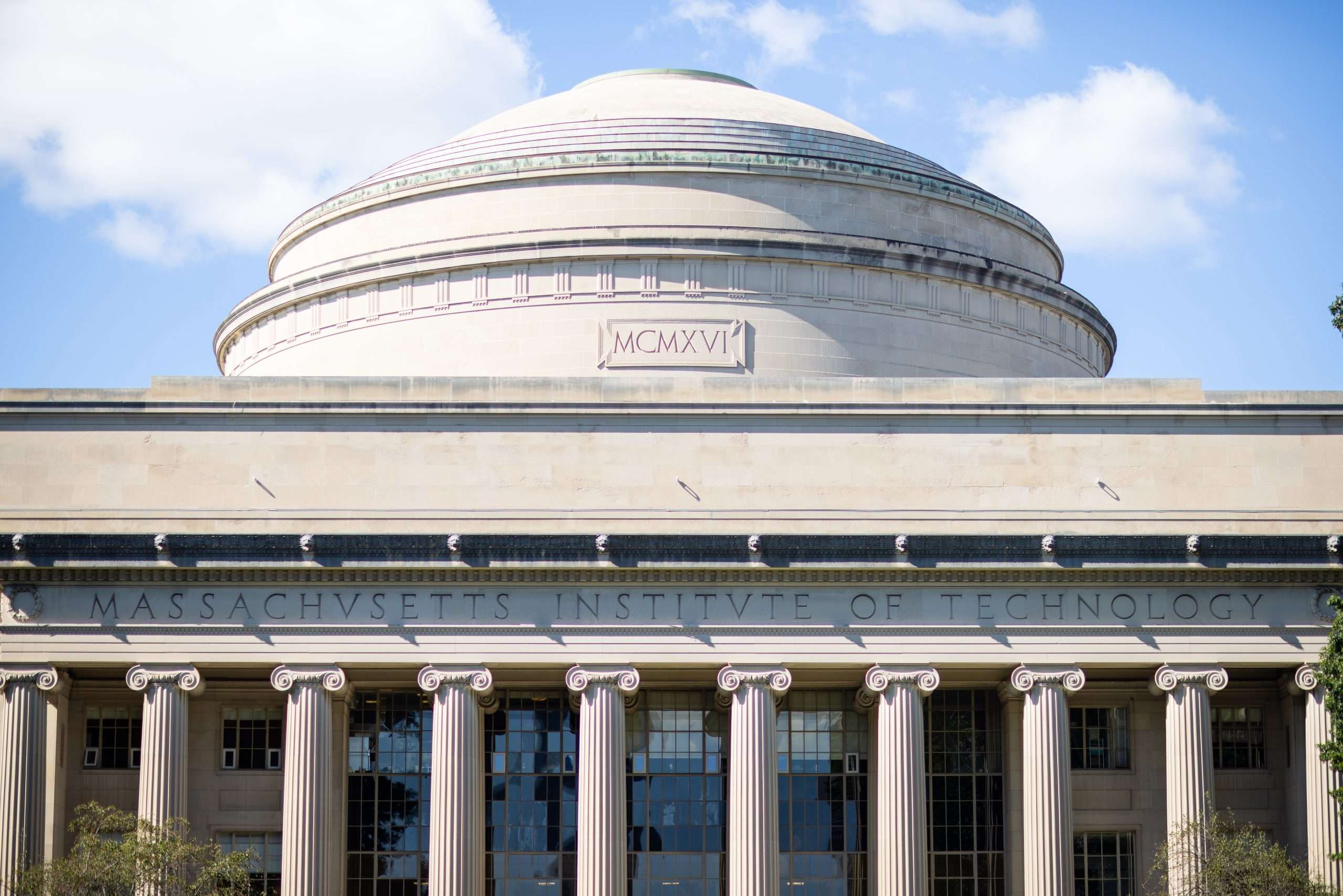 A domed and columned building is featured at MIT.
