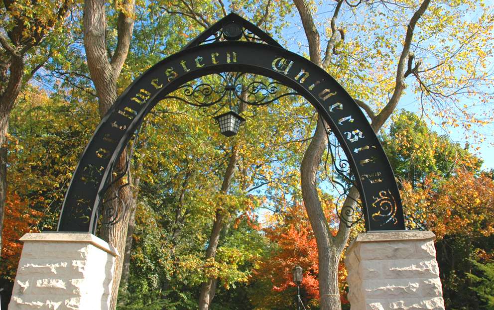 The Weber Arch is featured at Northwestern University.