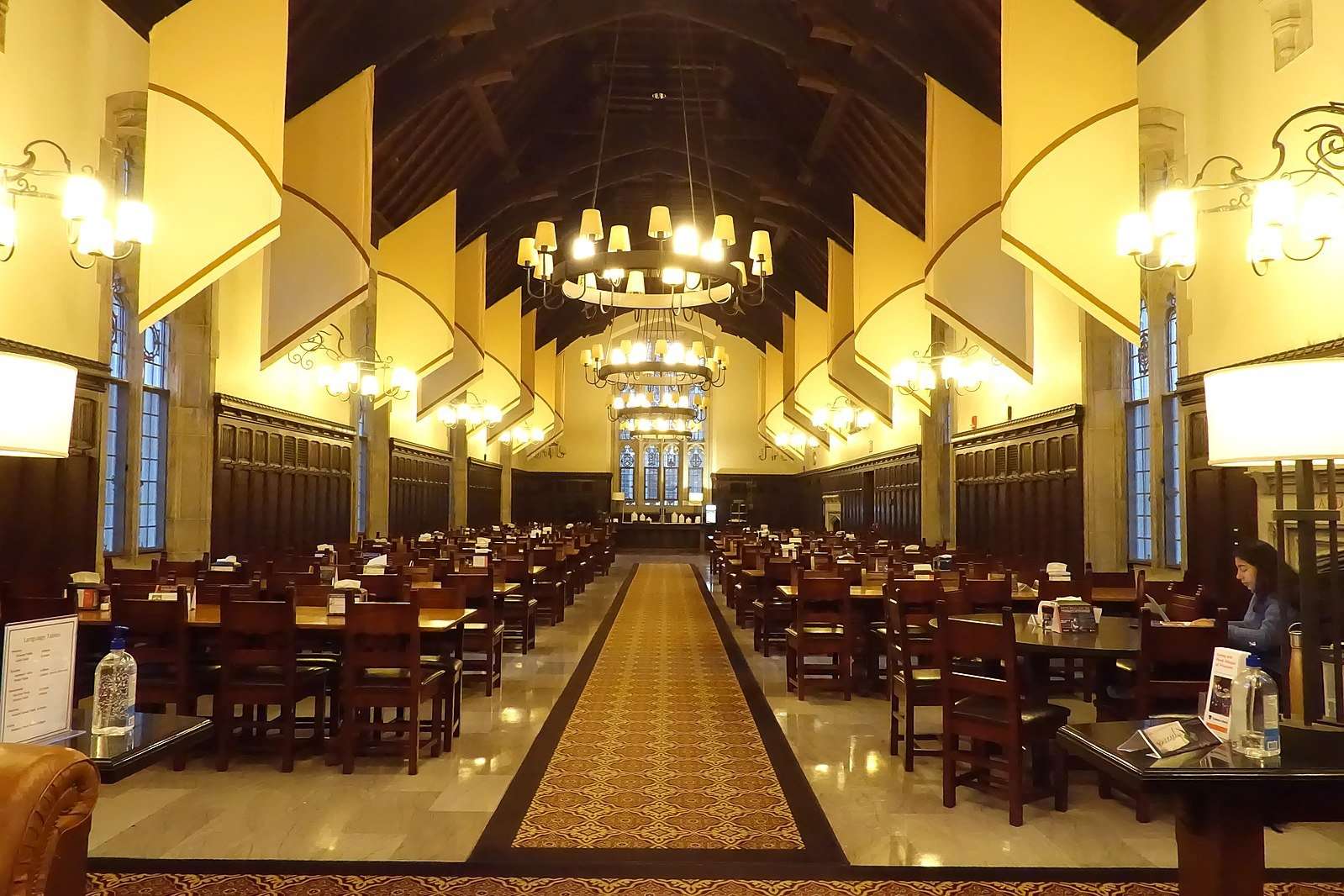 A look inside a dining hall at Princeton University.