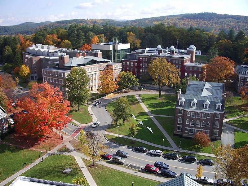 This is an aerial shot of Dartmouth College.