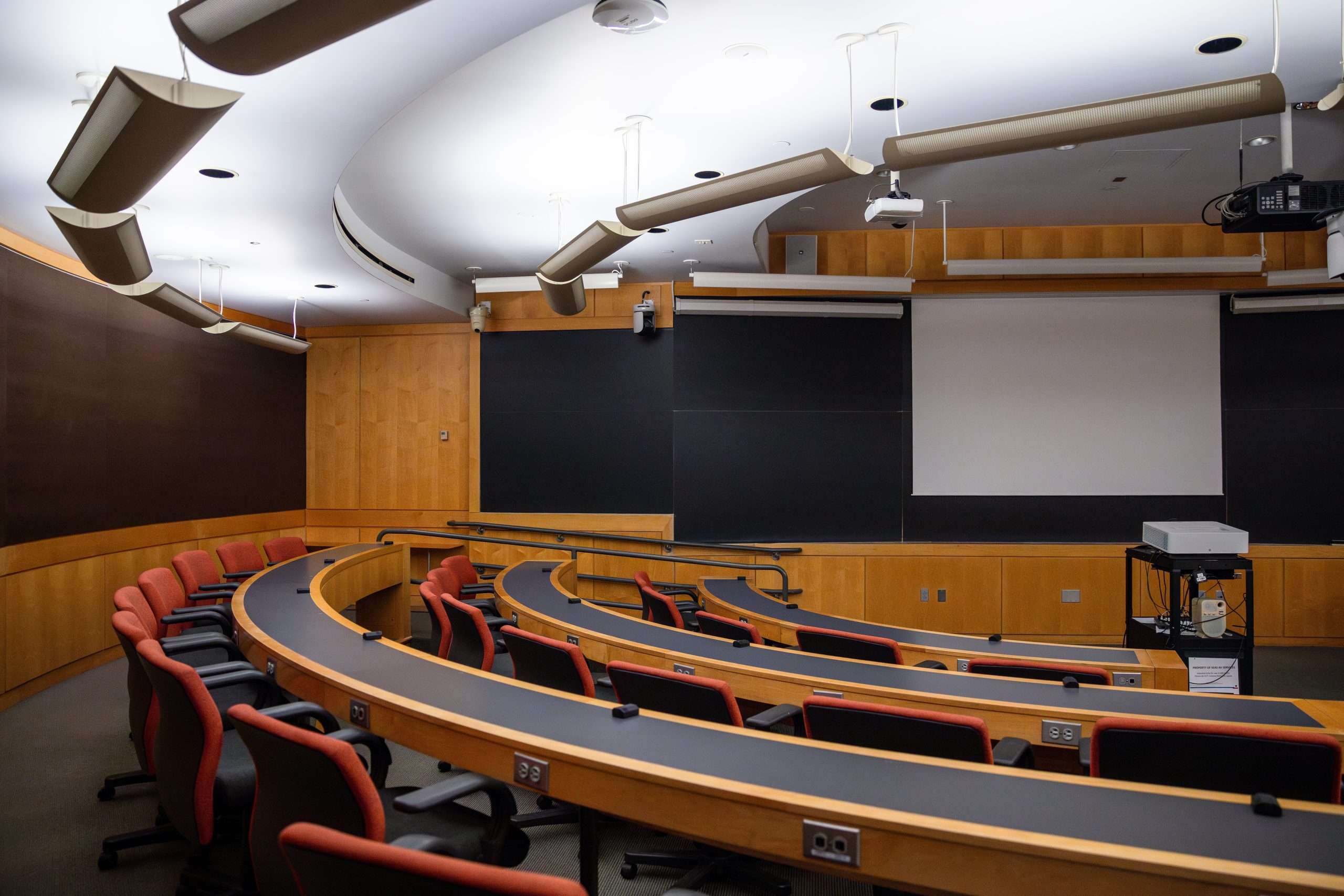 A look inside a classroom at Harvard University.