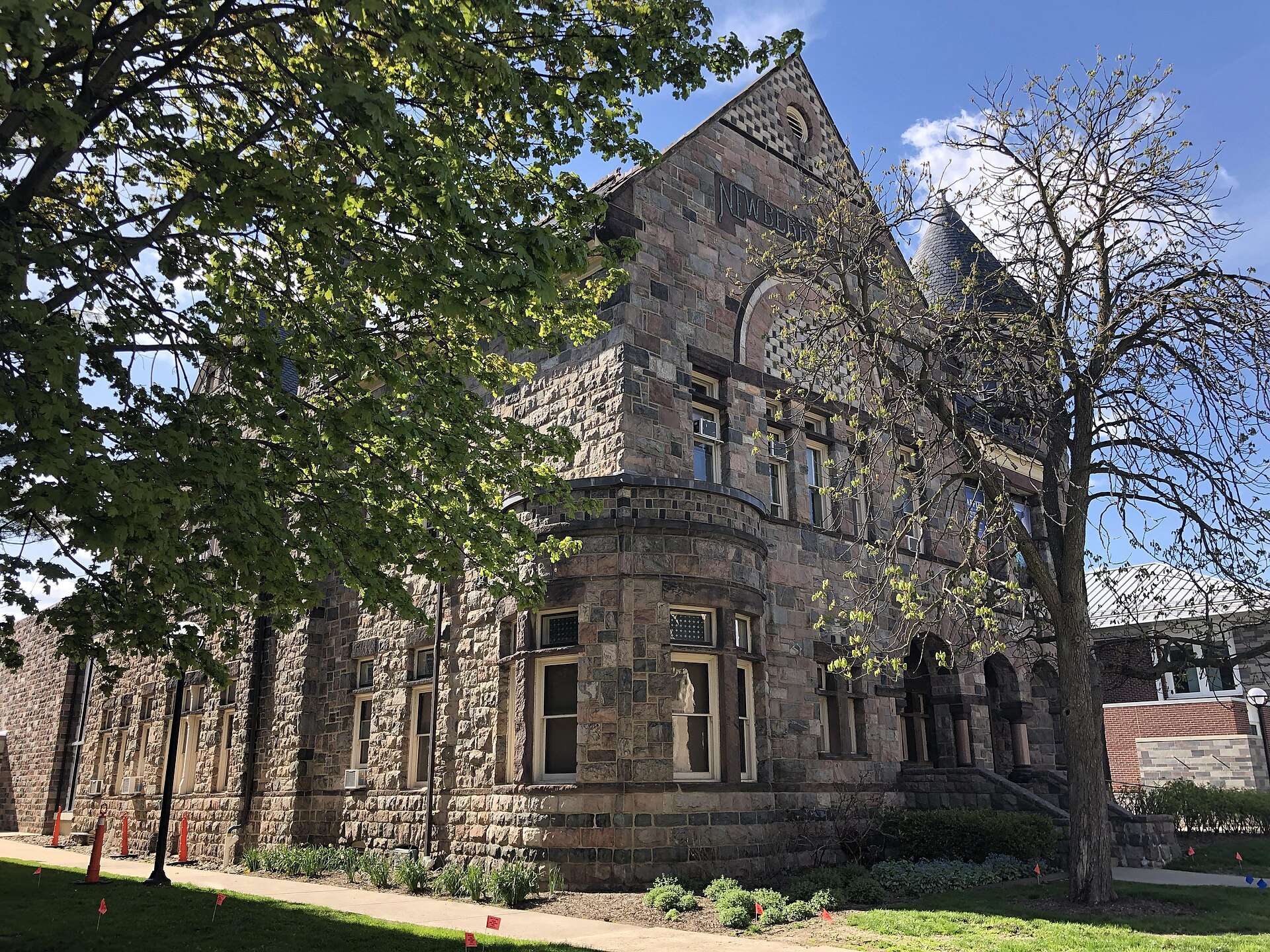 The exterior of Newberry Hall is featured at the University of Michigan.