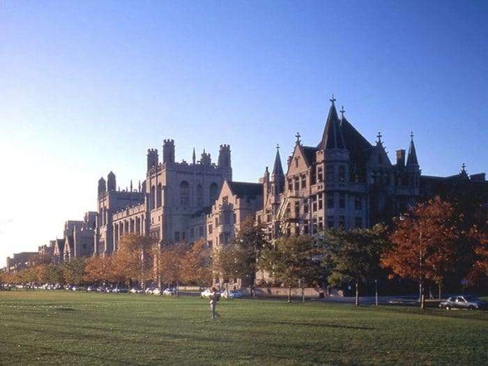 The University of Chicago is featured in this wide shot.